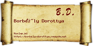 Borbély Dorottya névjegykártya