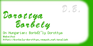 dorottya borbely business card